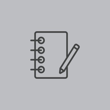 Defter pensil simgesi ile