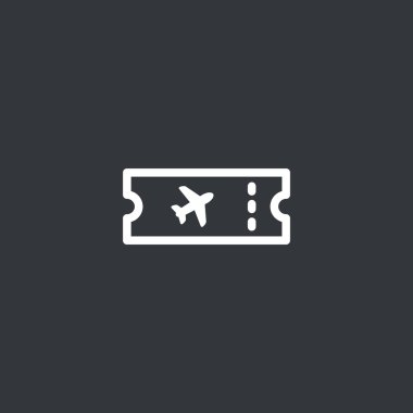 uçak yolculuğu bilet simgesi