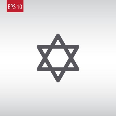 Davut'un yıldızı simge.  