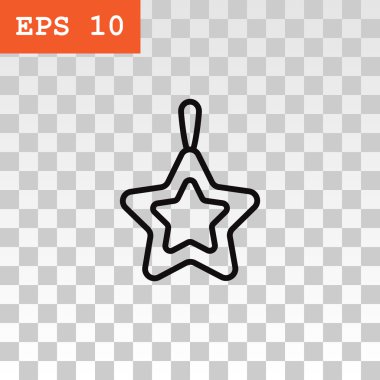 Noel yıldızı simge. 