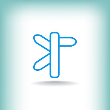 yol işareti, tabelasını simgesi