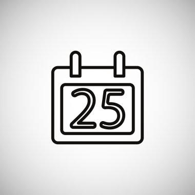 25 Aralık takvim simgesini