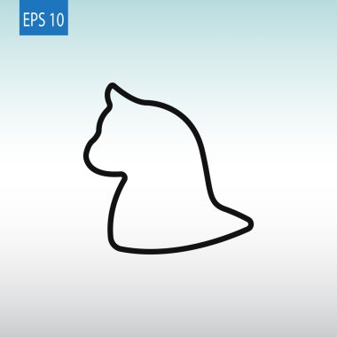 kedi hayvan siluet simge