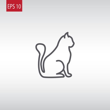 kedi hayvan siluet simge