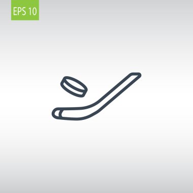 buz hokeyi sopa ve puck simgesi