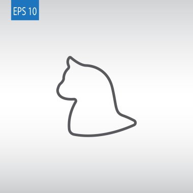 kedi hayvan siluet simge