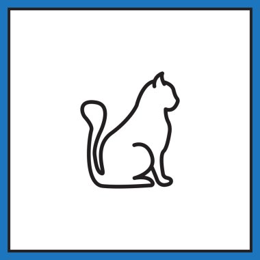 kedi hayvan siluet simge