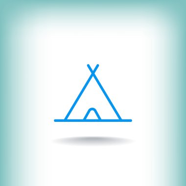 Kamp çizgisi simgesi