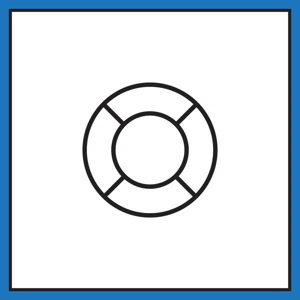 Boya salvavidas. anillo de goma icono — Archivo Imágenes Vectoriales