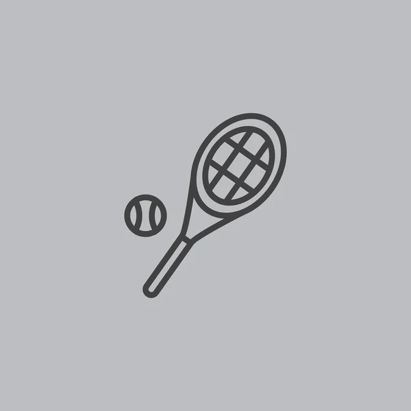 Tennisracket och bollen ikon — Stock vektor
