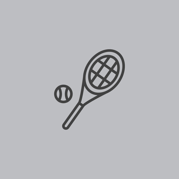tennis racket and ball icon