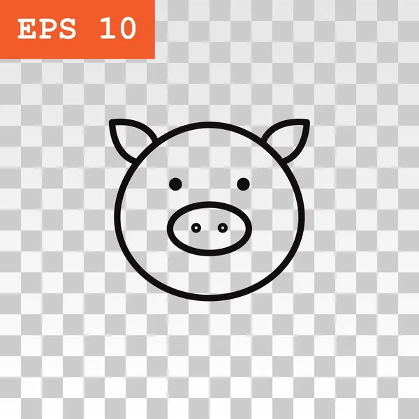 Pork, pig icon — Stock Vector