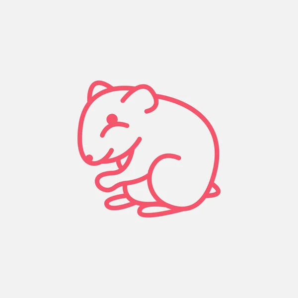 Hamster huisdier pictogram — Stockvector