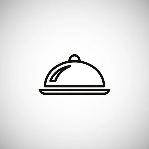 Restaurante cloche ícone — Vetor de Stock