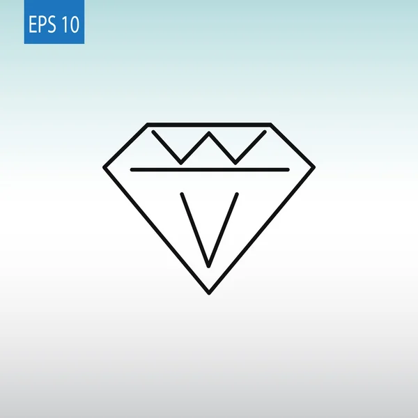 Diamond web Icon — Stock Vector