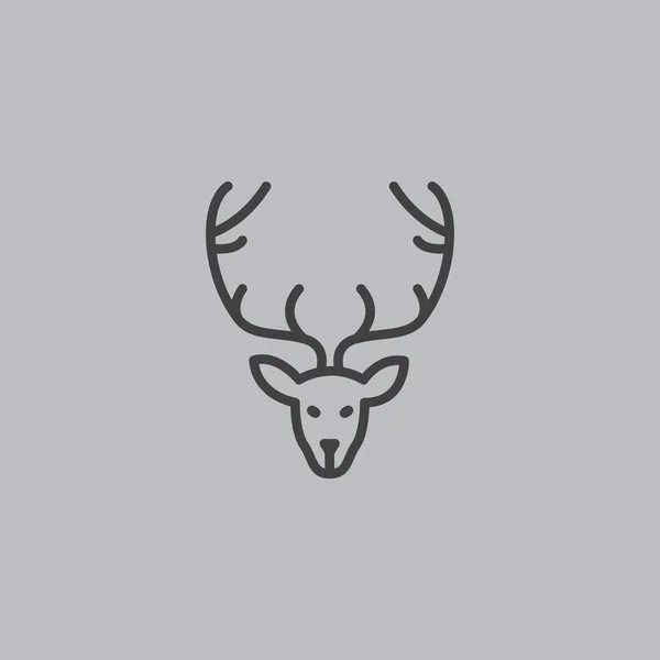 Tête de cerf icône — Image vectorielle