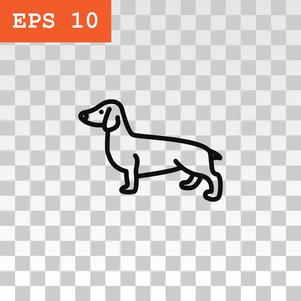 Dachshund Perro icono . — Vector de stock