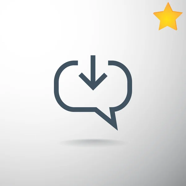 Comentários recebidos, ícone de chat — Vetor de Stock