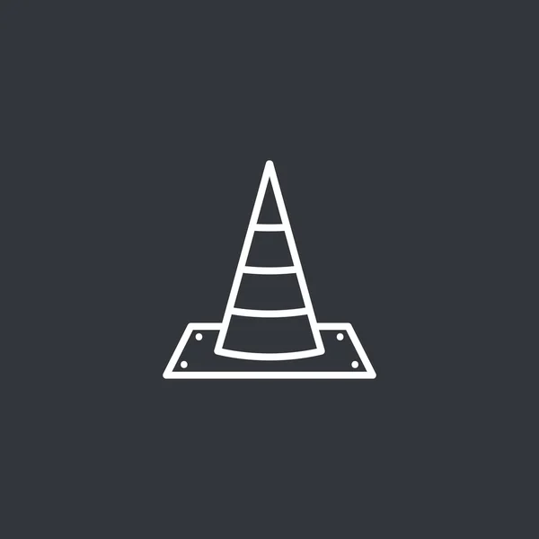 Icono de cono de tráfico — Vector de stock