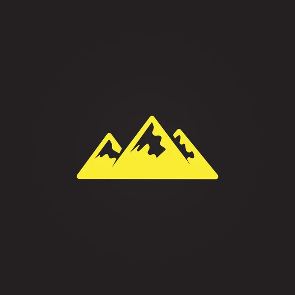 Montañas icono de senderismo — Archivo Imágenes Vectoriales