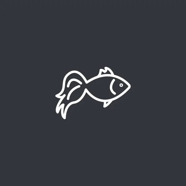 Aquarienfisch-Ikone — Stockvektor