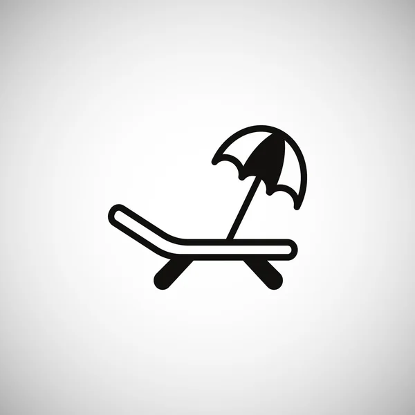 Lettino e ombrellone icona — Vettoriale Stock