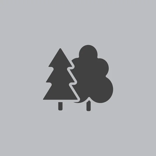 Siluetas forestales icono — Vector de stock