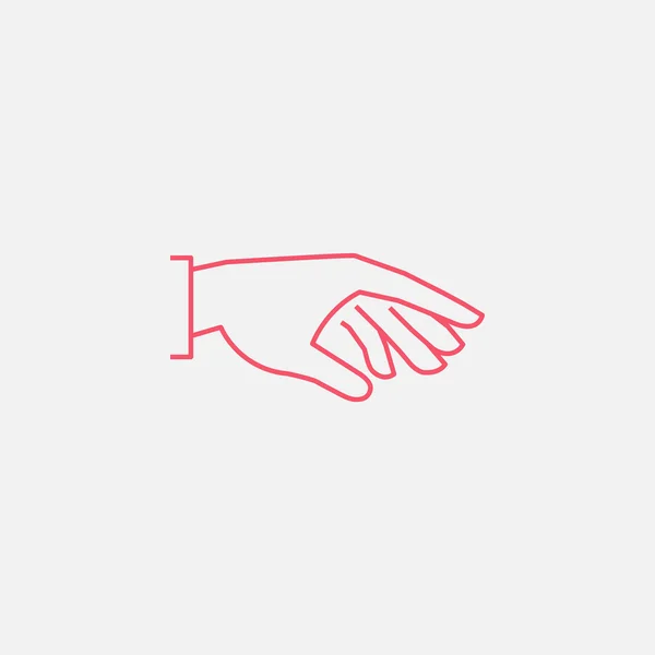 Hand flat icon — Stock Vector
