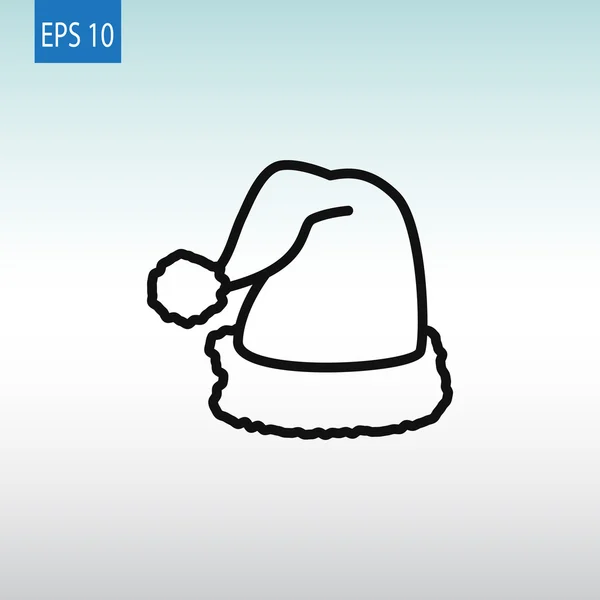 Ikona kapelusz Santa — Wektor stockowy