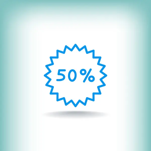 50% descuento por ciento — Vector de stock