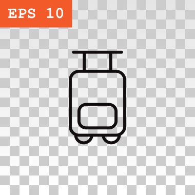 Turizm Seyahat çanta arabası simgesi