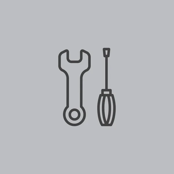 Wrench and screwdriver icon — Stock Vector