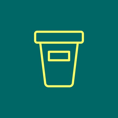 Eve servis içki düz simgesi.