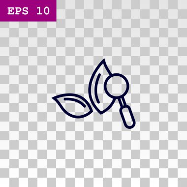 Büyüteç simgesiyle botanik