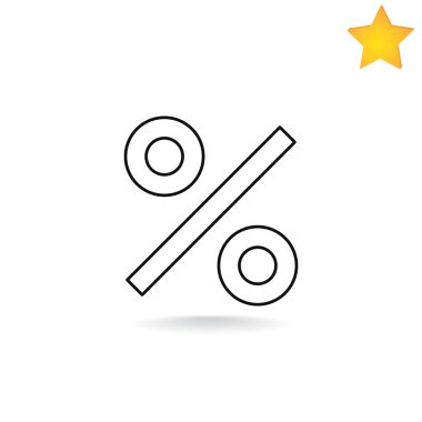 yüzde işareti simgesi.  