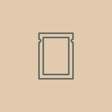 Polietilen mühürlü kapalı çanta simgesi