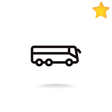 Otobüs Düz Simgesi 