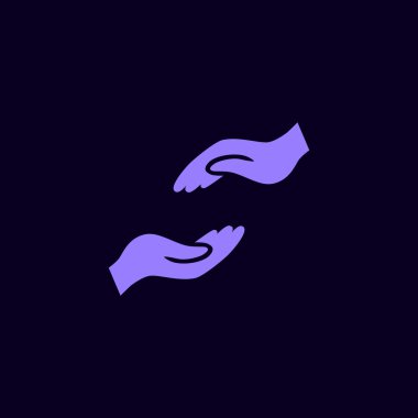 Yardım el düz simgesi. 