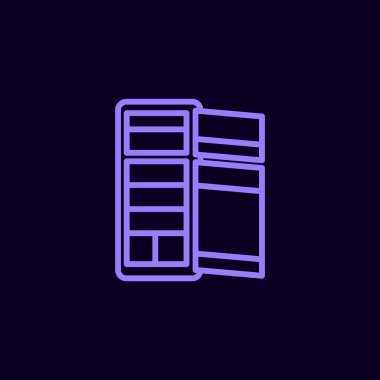 Buzdolabı düz simgesi. 