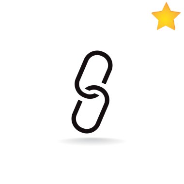 Zincir işareti iletişim web simgesi.