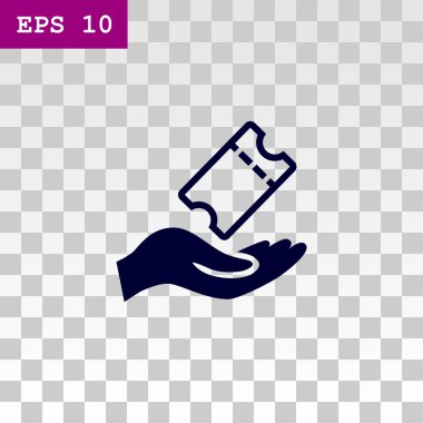 Bilet simgesi el tutar