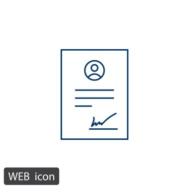 İş sözleşmesi simgesi. 