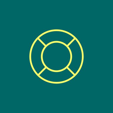 Lifebuoys düz simgesi 