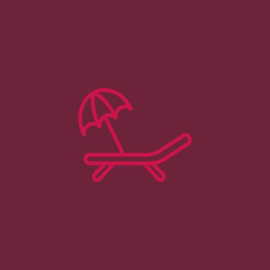 şezlong şemsiye simgesiyle