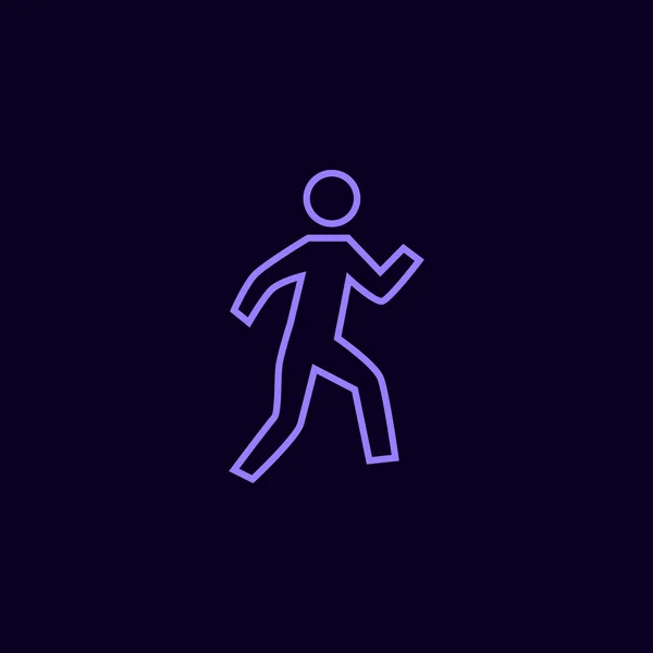 Marcher à plat Icône — Image vectorielle