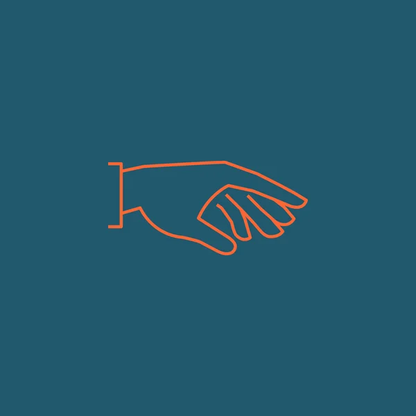 Icono plano de mano. — Vector de stock