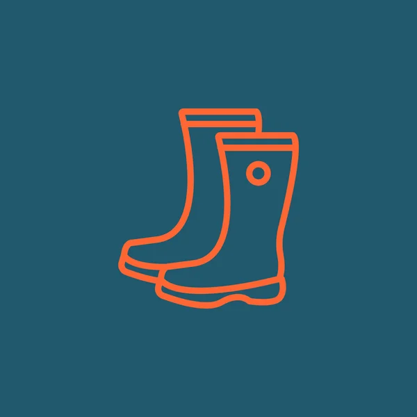 Rubber boots of icon — Stock Vector