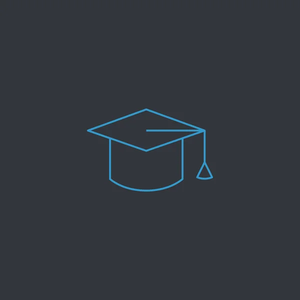 Studentenhut-Ikone — Stockvektor