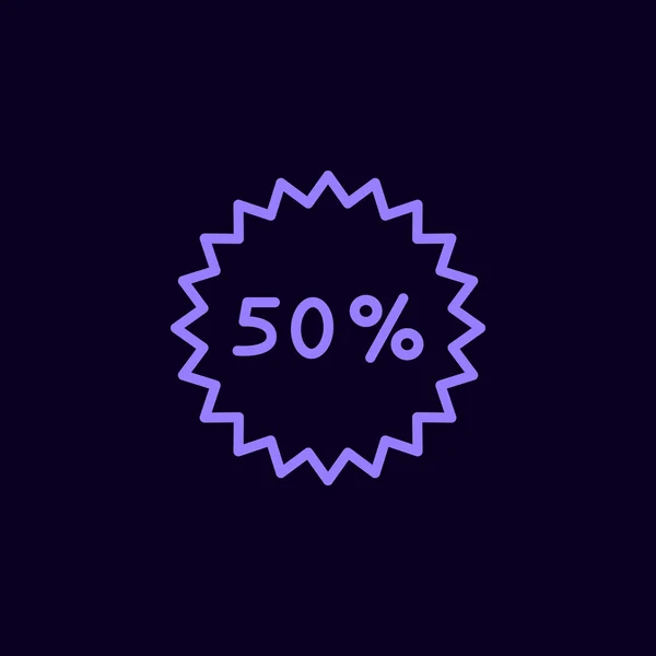 50 Percent discount icon — Stock Vector