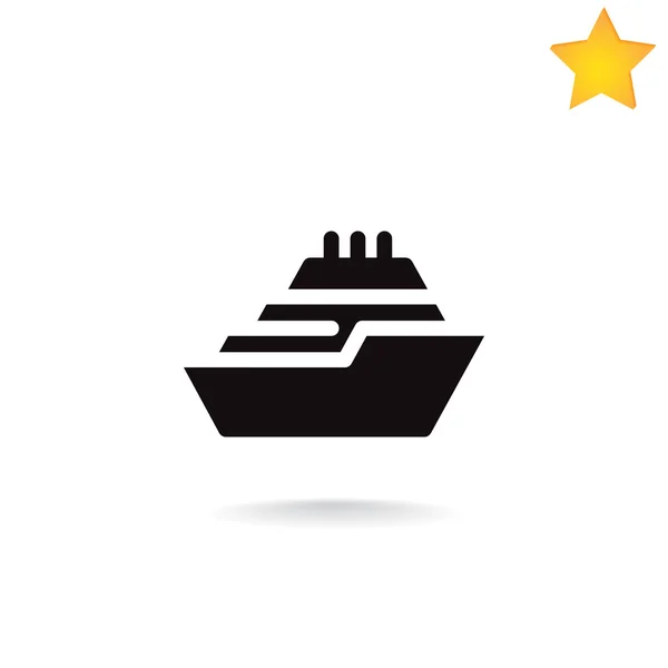 Ship, web flat icon. — Stock Vector